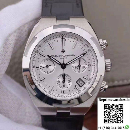Vacheron Constantin Overseas Chronograph 5500V/110A-B075 8F Factory Silver Dial-Rep Time Watches