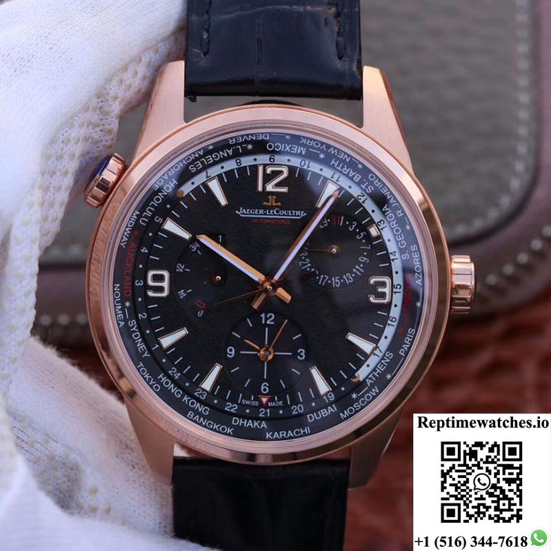 Jaeger-Lecoultre Polaris Geographic Rose Gold 904847J 42Mm Twa Factory Black Dial-Rep Time Watches