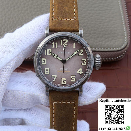 Zenith Pilot 11.1940.679/91.C807 Xf Factory Anthracite Dial-Rep Time Watches
