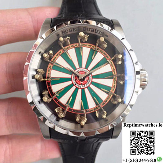 Roger Dubuis Excalibur Rddbex0398 Green White Table Dial-Rep Time Watches