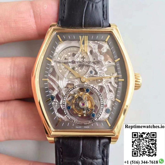 Vacheron Constantin Malte Tourbillon Rose Gold Skeleton Dial-Rep Time Watches
