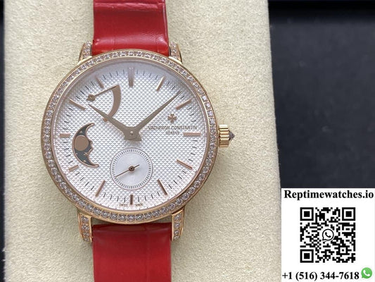 Vacheron Constantin Traditionnelle 83570-000R-B691 TW factory crocodile leather strap