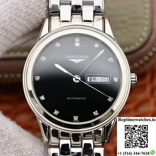 Longines Flagship Double Calendar L4.899.4.12.6 Gk Factory Black Dial-Rep Time Watches