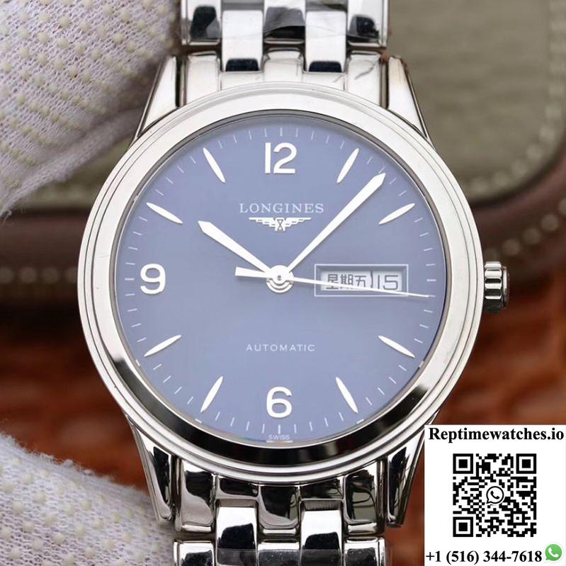 Longines Flagship Double Calendar L4.899.4.12.601 Gk Factory Blue Dial-Rep Time Watches