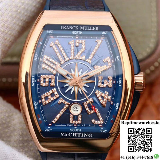 Franck Muller Vanguard V45 25Th Anniversary Blue Dial-Rep Time Watches