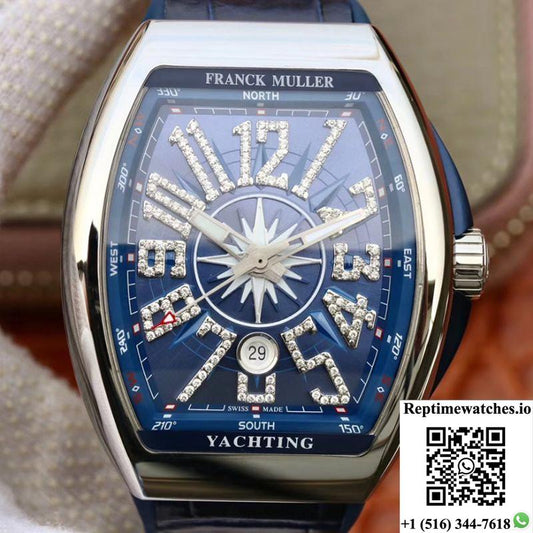 Franck Muller Vanguard V45 45Mm Blue Dial-Rep Time Watches