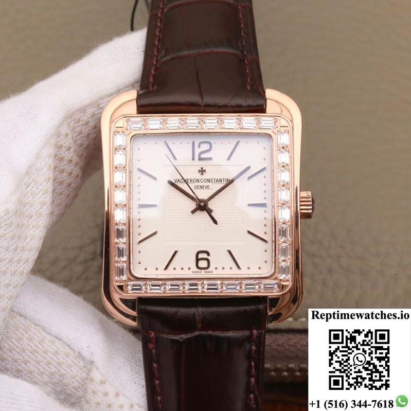 Vacheron Constantin Historiques Toledo 1951 86300/000R-9826 Gs Factory 18K Rose Gold Silver Dial-Rep Time Watches
