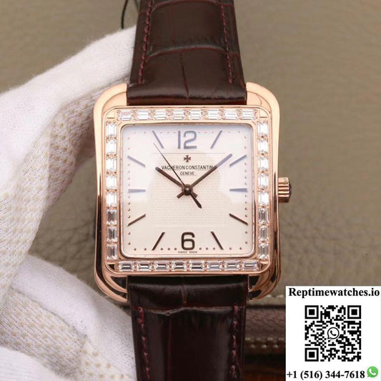 Vacheron Constantin Historiques Toledo 1951 86300/000R-9826 Gs Factory 18K Rose Gold Silver Dial-Rep Time Watches