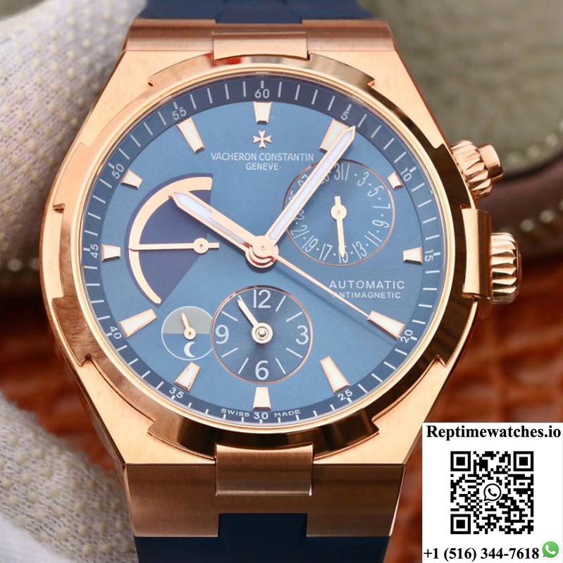 Vacheron Constantin Overseas 44Mm Twa Factory 18K Rose Gold Blue Dial-Rep Time Watches