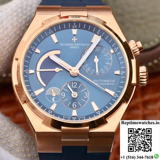 Vacheron Constantin Overseas 44Mm Twa Factory 18K Rose Gold Blue Dial-Rep Time Watches