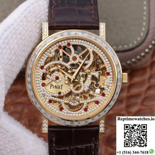 Piaget Altiplano G0A39125 Rosegold Skeleton Dial-Rep Time Watches