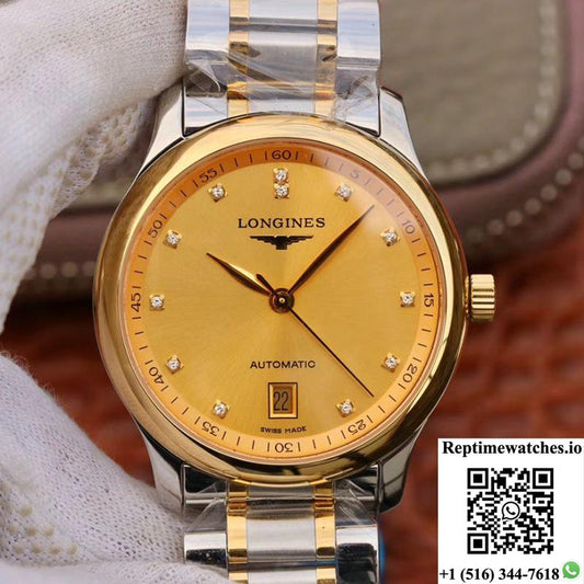 Longines Master Collections L2.628.5.37.7 Ky Factory Gold Dial-Rep Time Watches
