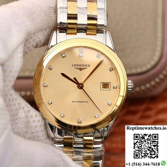 Longines Flagship L4.874.3.37.7 Yc Factory Gold Dial-Rep Time Watches