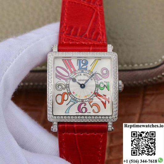 Franck Muller Master Square Ladies 6002 M Qz R Gf Factory White Dial-Rep Time Watches