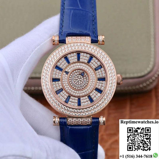 Franck Muller Double Mystery D 3R Cd 42 Rose Gold Diamond Dial-Rep Time Watches