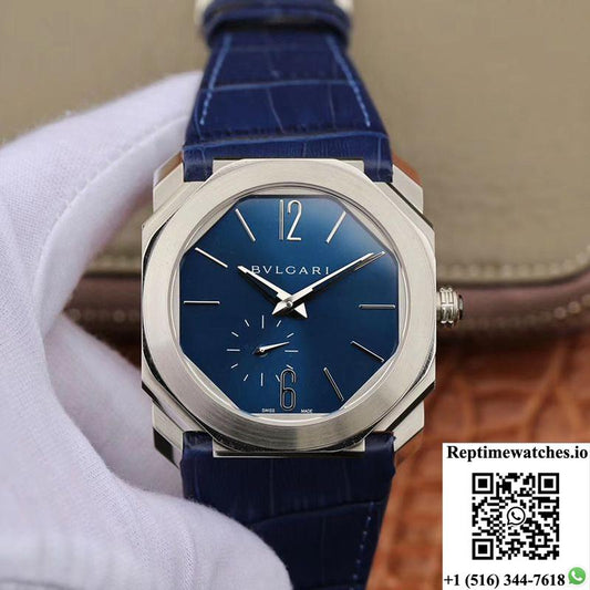 Bvlgari Octo Finissimo Extra Thin Automatic 103035 Blue Dial-Rep Time Watches