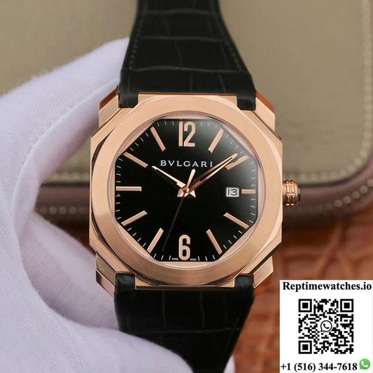 Bvlgari Octo Solotempo 102485 Bg041Bbspgvd Black Dial-Rep Time Watches
