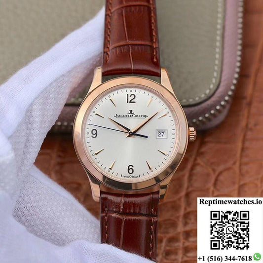 Jaeger Lecoultre Master Control Date Q1542520 Zf Factory 18K Rose Gold White Dial-Rep Time Watches
