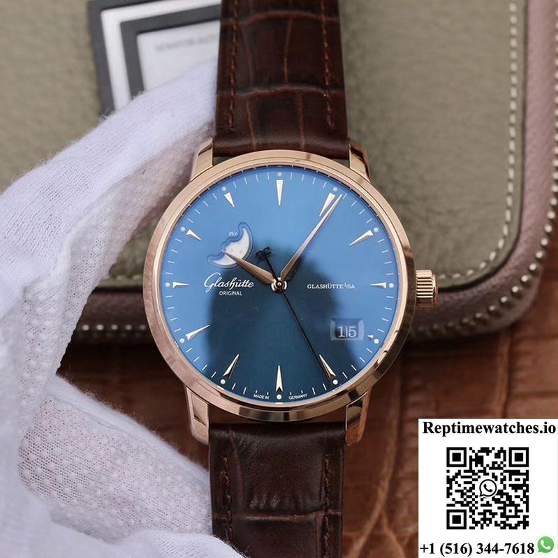 Glashutte Original Senator 1-36-04-04-02-01 Moonphase Gray Dial-Rep Time Watches