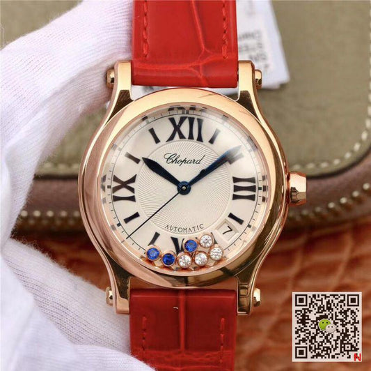 Chopard Happy Sport 36MM Automatic Rose Gold Diamonds YF Factory 274808-5001 Rad