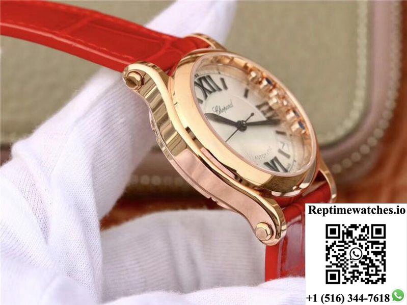 Chopard Happy Sport 36Mm Automatic Rose Gold Diamonds Yf Factory 274808-5001 Rad-Rep Time Watches