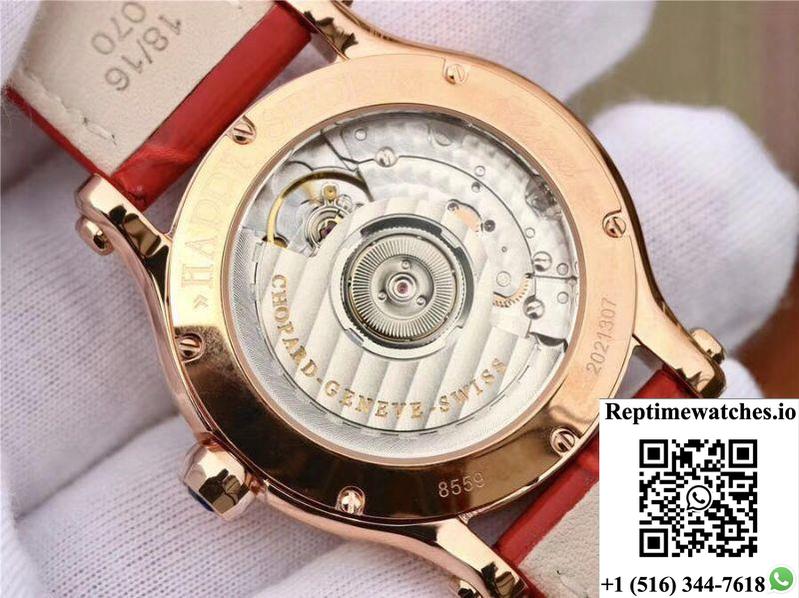 Chopard Happy Sport 36Mm Automatic Rose Gold Diamonds Yf Factory 274808-5001 Rad-Rep Time Watches