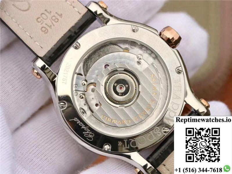 Chopard Happy Sport 36Mm Automatic Rose Gold Diamonds Yf Factory 274808-5001-Rep Time Watches