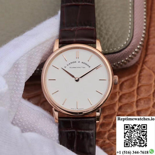 A. Lange &Amp; Sohne Saxonia Thin Pink Gold 201.033 Sv Factory-Rep Time Watches