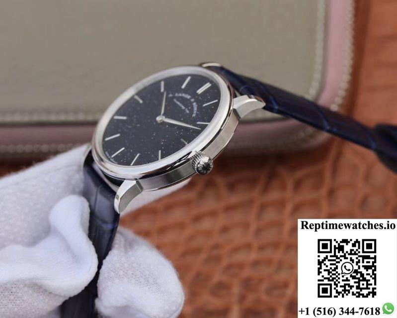 A. Lange &Amp; Sohne Saxonia Thin Gold-Flux-Coated Dial In Copper-Blue 205.086 Sv Factory-Rep Time Watches