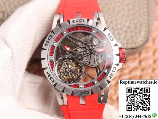 Jb Factory Roger Dubuis Excalibur Spider Carbon Skeleton Flying Tourbillon Rddbex0572 Transparent Version-Rep Time Watches
