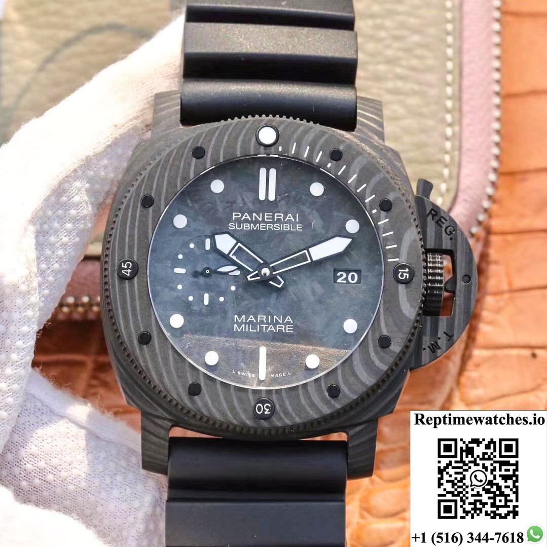 Vs Factory Panerai Submersible Marina Militare Carbotech 47Mm Pam00979-Rep Time Watches