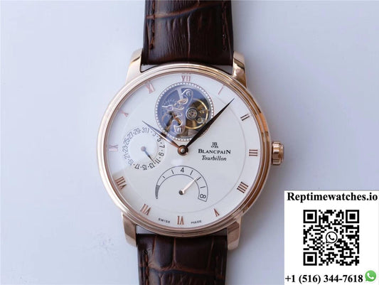 Jb Factory Blancpain Villeret Tourbillon 8 Jours 6025-3642-55B-Rep Time Watches