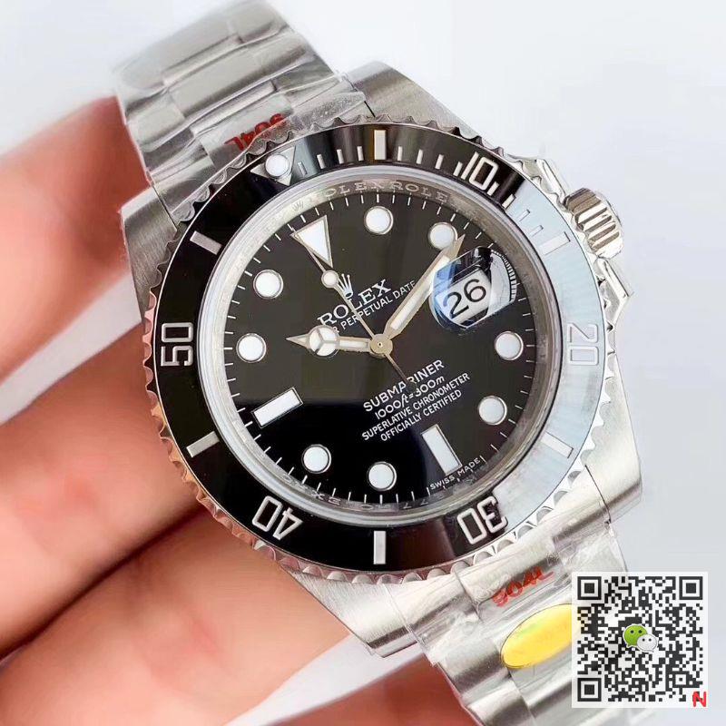Replica Rolex Submariner Date Oyster 40mm Oystersteel 116610LN Noob Factory V10 Replica Black dial watch