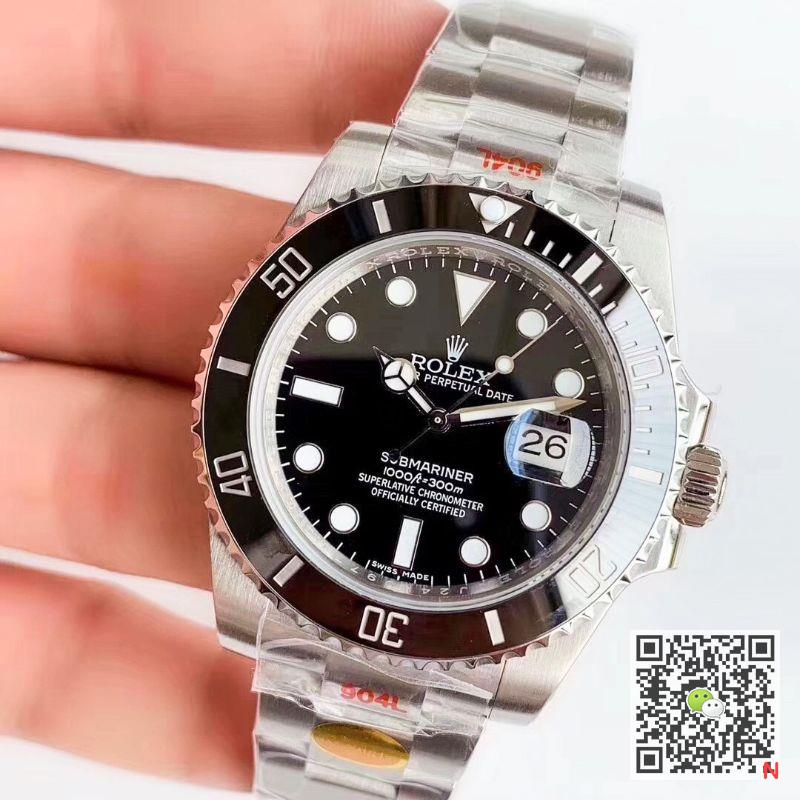 Replica Rolex Submariner Date Oyster 40mm Oystersteel 116610LN Noob Factory V10 Replica Black dial watch