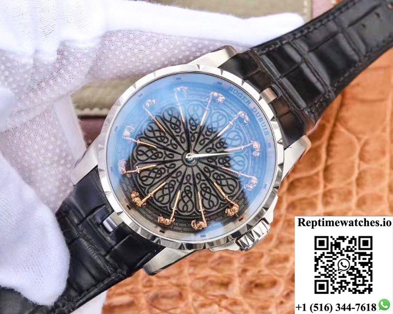 Zf Factory Roger Dubuis Excalibur Knights Of The Round Table Ii Rddbex0511 Stainless Steel Black Dial M9015-Rep Time Watches