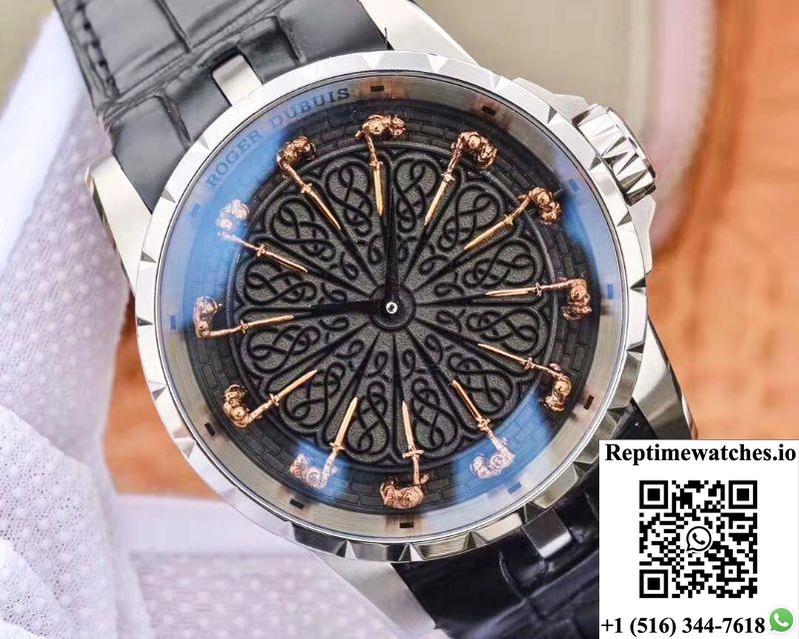 Zf Factory Roger Dubuis Excalibur Knights Of The Round Table Ii Rddbex0511 Stainless Steel Black Dial M9015-Rep Time Watches