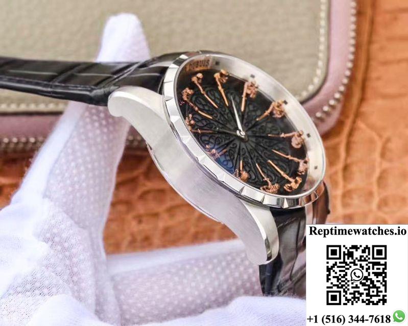 Zf Factory Roger Dubuis Excalibur Knights Of The Round Table Ii Rddbex0511 Stainless Steel Black Dial M9015-Rep Time Watches