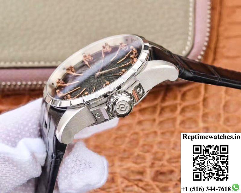 Zf Factory Roger Dubuis Excalibur Knights Of The Round Table Ii Rddbex0511 Stainless Steel Black Dial M9015-Rep Time Watches