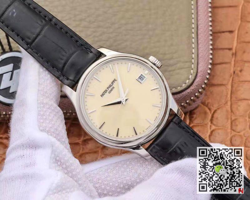 ZF Factory Patek Philippe Calatrava Automatic Date White Dial Watch 5227 Flip Back Version