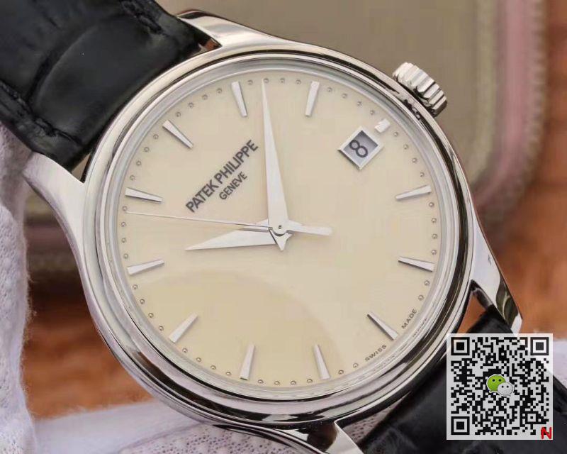 ZF Factory Patek Philippe Calatrava Automatic Date White Dial Watch 5227 Flip Back Version