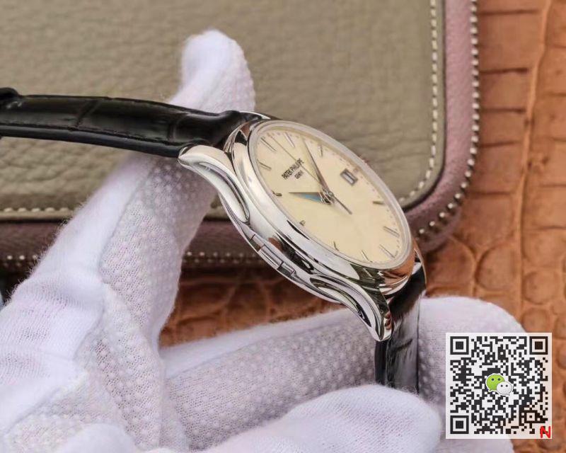 ZF Factory Patek Philippe Calatrava Automatic Date White Dial Watch 5227 Flip Back Version
