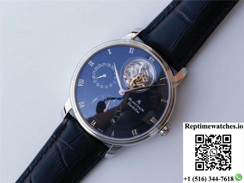 Jb Factory Blancpain Villeret Tourbillon 8 Jours 6025-1542-55B Black-Rep Time Watches