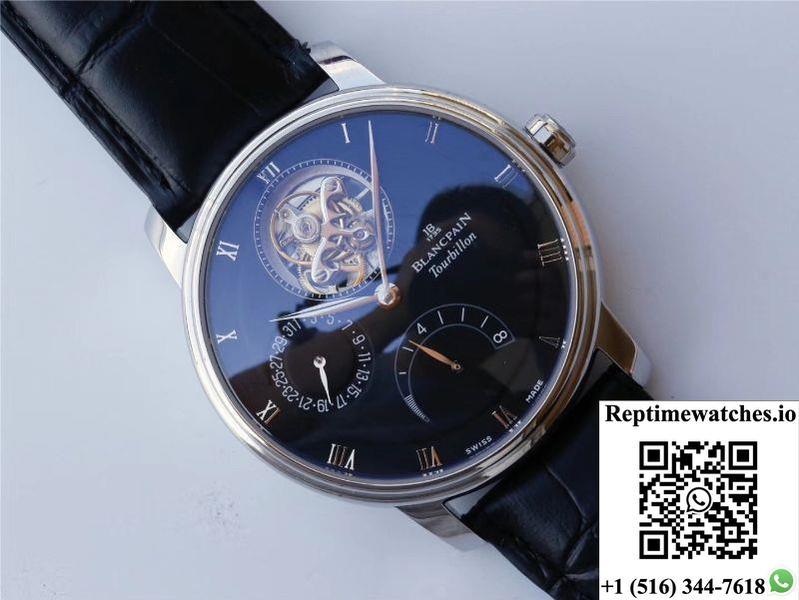 Jb Factory Blancpain Villeret Tourbillon 8 Jours 6025-1542-55B Black-Rep Time Watches