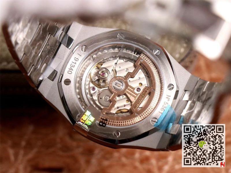 XF Factory Audemars Piguet Royal Oak “JUMBO” Extra-thin 15202ST.OO.1240ST.01 Stainlless Steel Cufflinks Blue “TAPISSERIE” Pattern