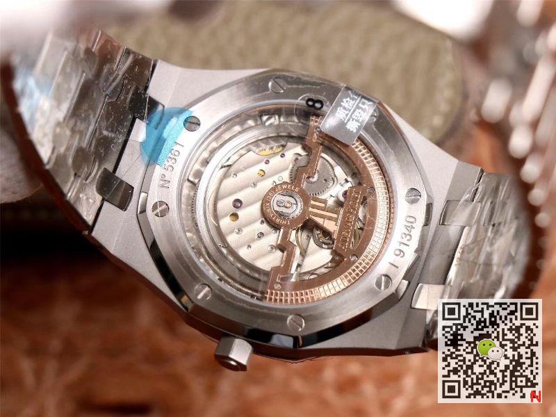 XF Factory Audemars Piguet Royal Oak “JUMBO” Extra-thin 15202ST.OO.1240ST.01 Stainlless Steel Cufflinks Blue “TAPISSERIE” Pattern