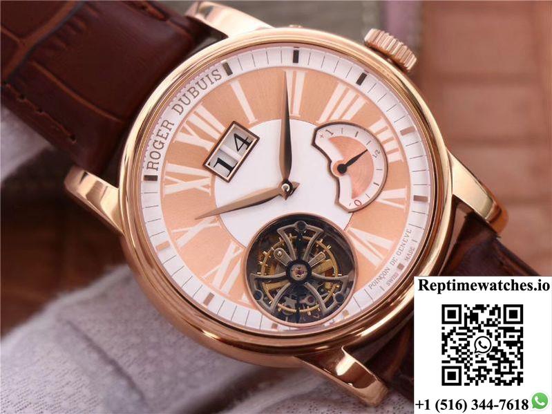 Jb Factory Roger Dubuis Hommage Flying Tourbillon Rddbho0568 Pink-Rep Time Watches