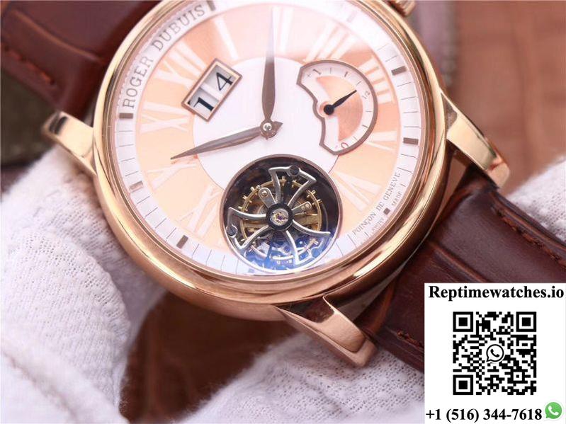 Jb Factory Roger Dubuis Hommage Flying Tourbillon Rddbho0568 Pink-Rep Time Watches