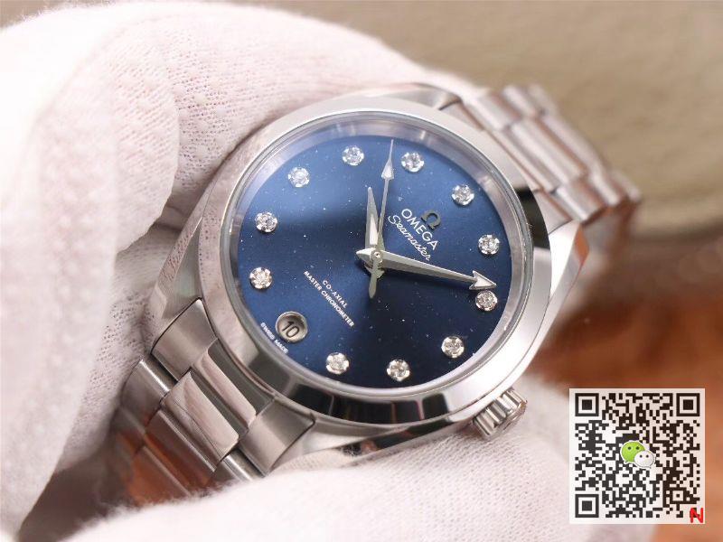 VS Factory Replica Omega Seamaster 220.10.38.20.53.001 Aqua Terra 150M CO‑AXIAL Master Chronometer Ladies Watch