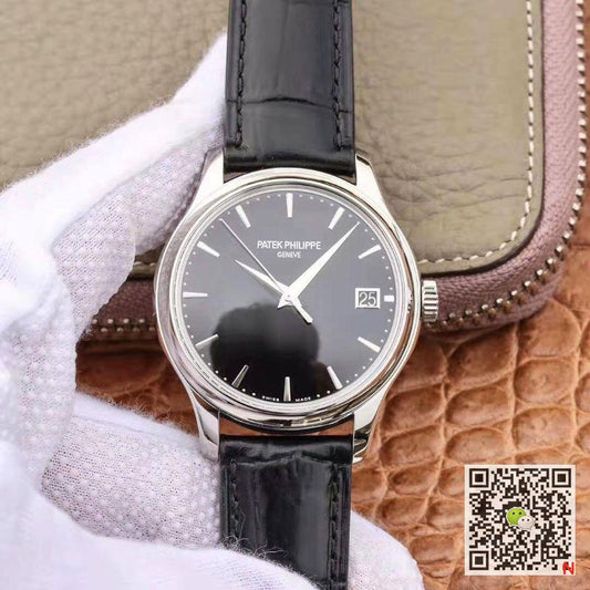 ZF Factory Patek Philippe Calatrava Automatic Date Black Dial Watch 5227G-010 Flip Back Version