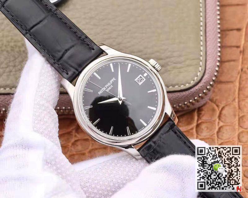 ZF Factory Patek Philippe Calatrava Automatic Date Black Dial Watch 5227G-010 Flip Back Version